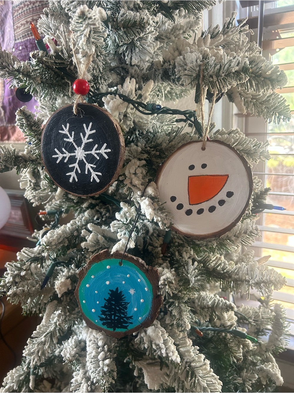 3 Handmade Christmas Ornaments. NEW.